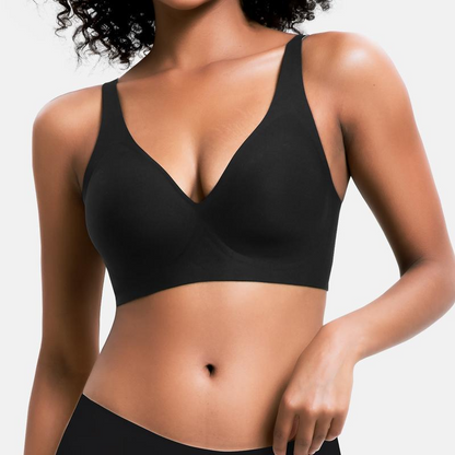 VRCÔMFY Vivid Bloom V-Neck Wireless Bra - Comfort & Lift for Women (VB)